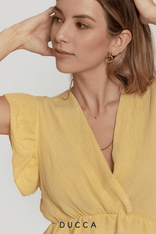 Blusa Massima Grazia Brillo Amarilla - DUCCA Blusas S DUCCA