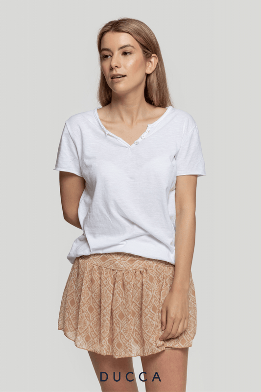 Shorts Encanto Plisado Beige - DUCCA Faldas XS DUCCA