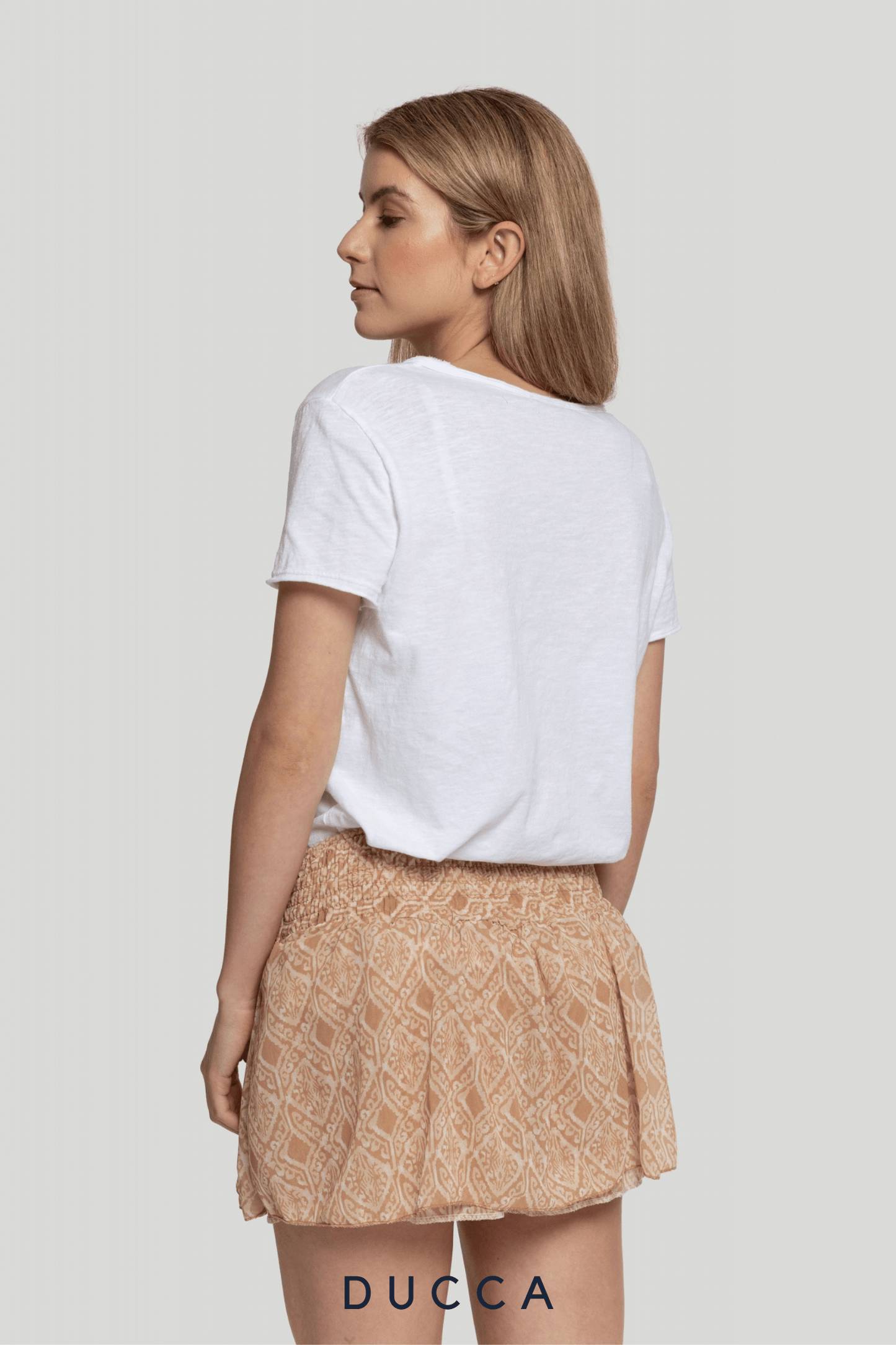 Shorts Encanto Plisado Beige - DUCCA Faldas XS DUCCA