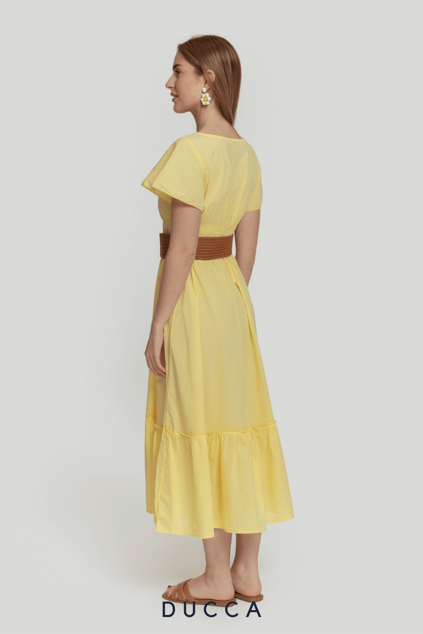 Vestido Evasé Celestia Amarillo - DUCCA S DUCCA