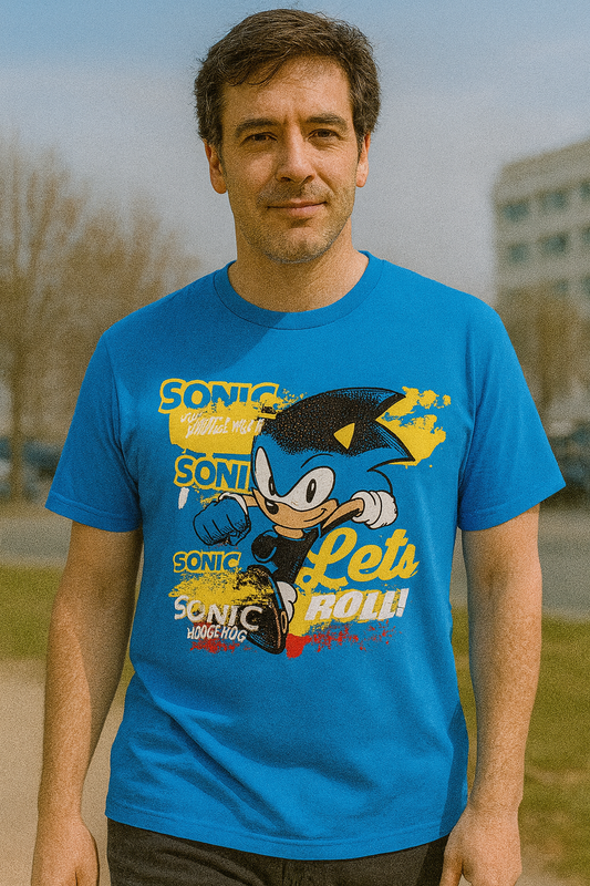 Camiseta Sonic Let's Roll