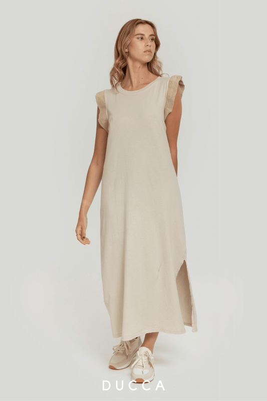 Vestido Eleganza Effortless Beige - DUCCA Vestidos S DUCCA