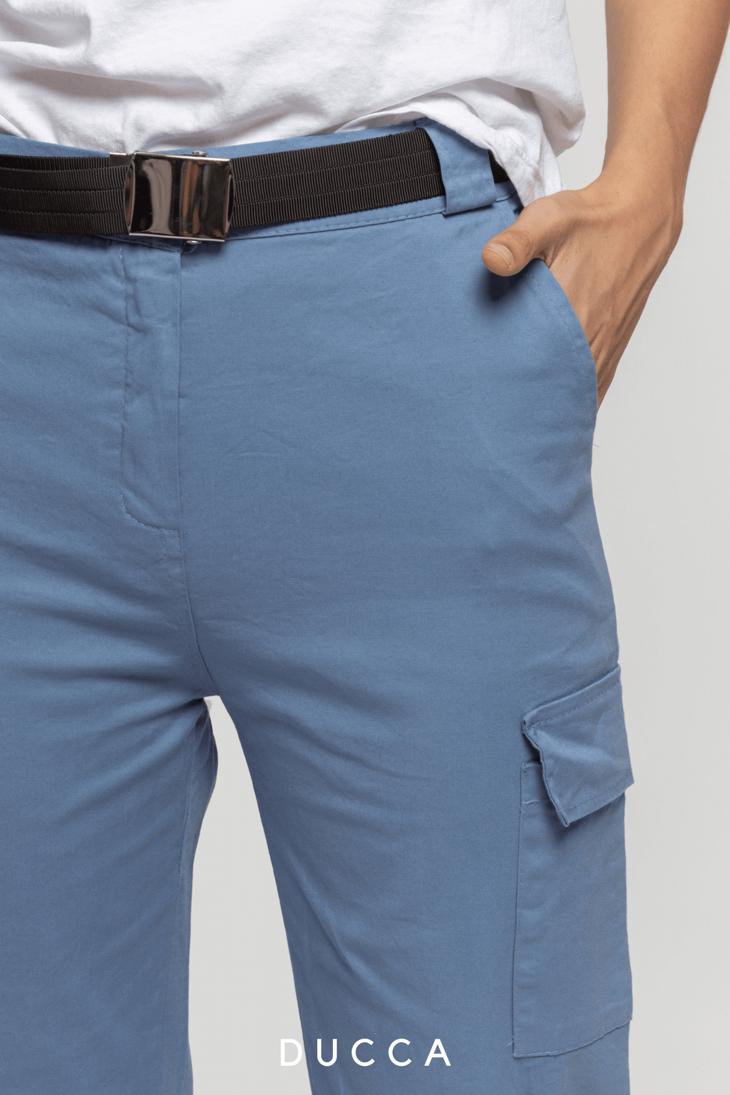 Pantalón Safari Urbano Azul - DUCCA Pantalones Mujer S DUCCA