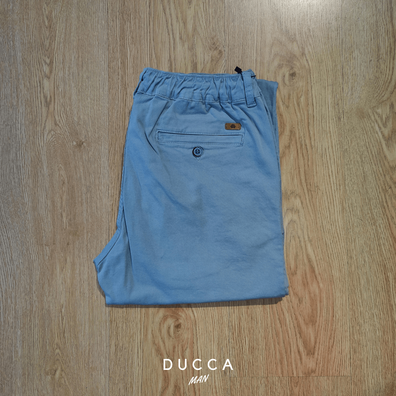 Pantalón Chino Cintura Elastica - DUCCA Pantalones Hombre 38 / Beige DUCCA