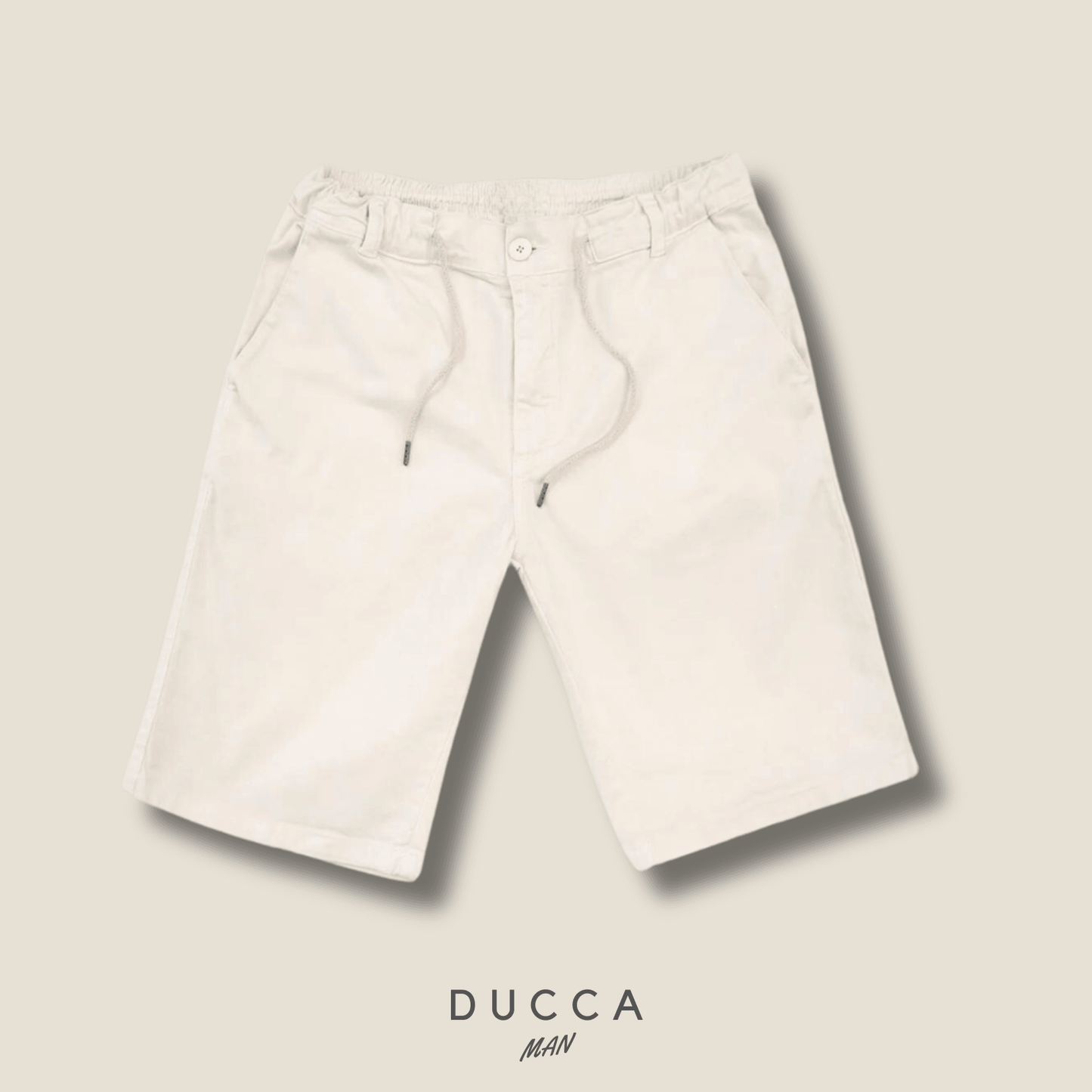 Bermuda Cintura Elastica - DUCCA Pantalones Cortos 38 / Beige DUCCA
