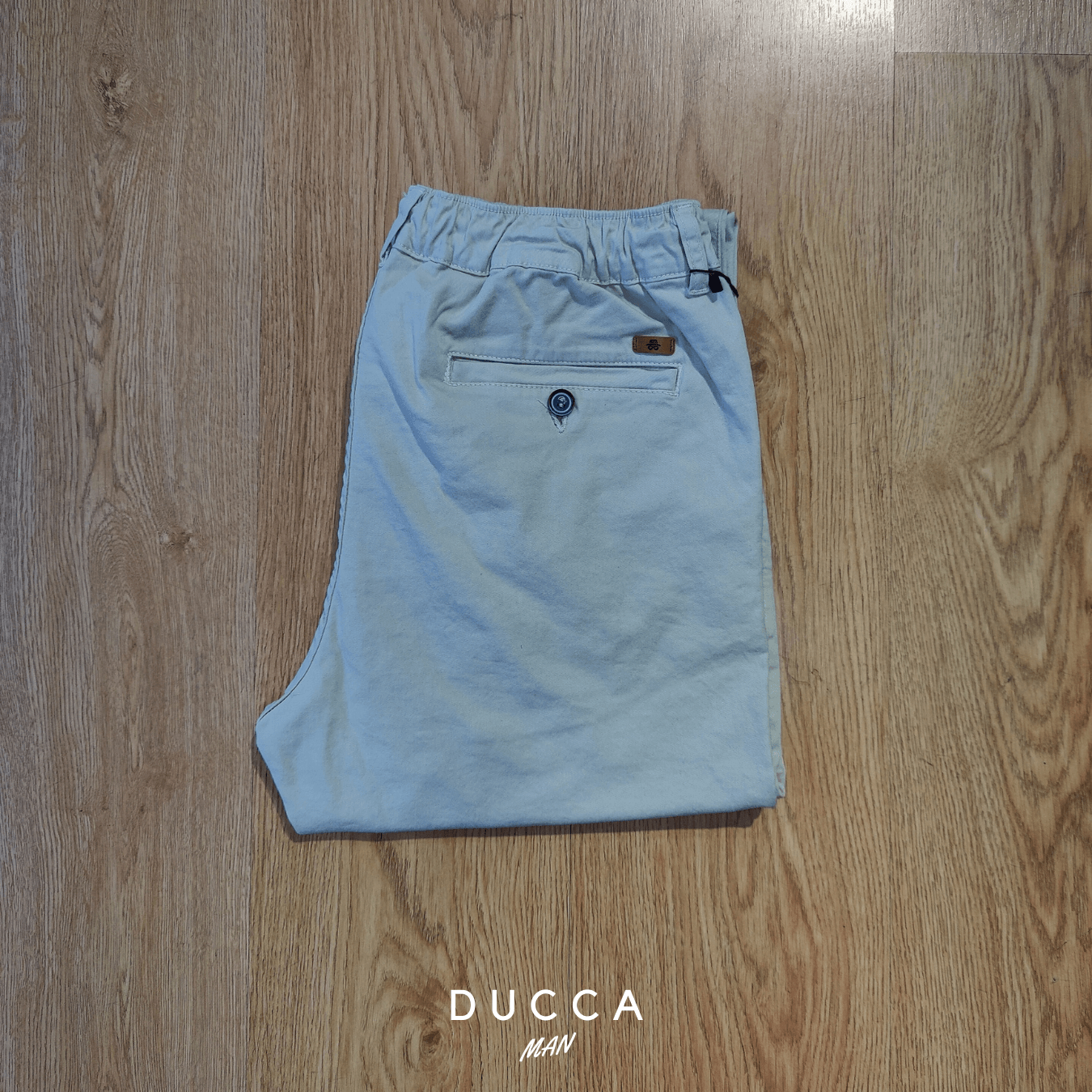 Pantalón Chino Cintura Elastica - DUCCA Pantalones Hombre 38 / Gris DUCCA