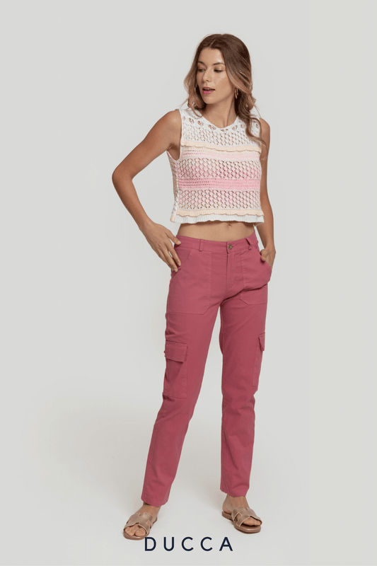 Pantalón Cargo Verso de Vanguardia Rosa - DUCCA S DUCCA