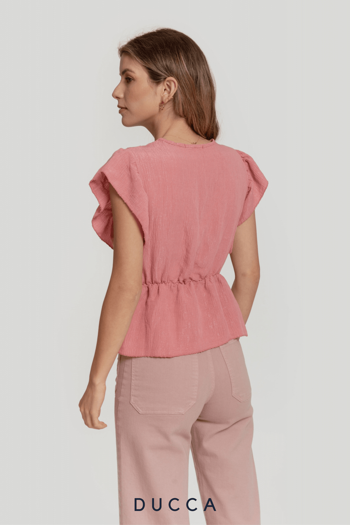 Blusa Massima Grazia Brillo Coral - DUCCA Blusas S DUCCA