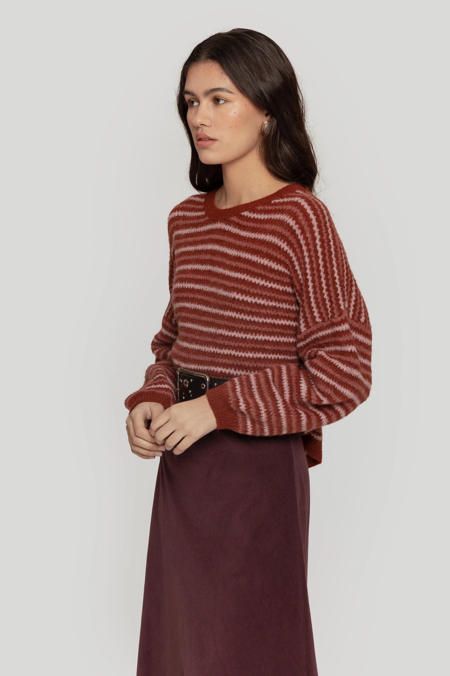 Jersey Wool Chic - DUCCA Jersey Mujer S / Borgoña DUCCA