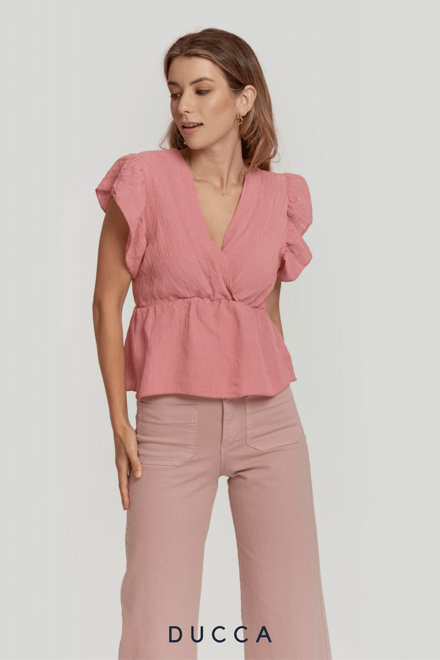 Blusa Massima Grazia Brillo Coral - DUCCA Blusas S DUCCA