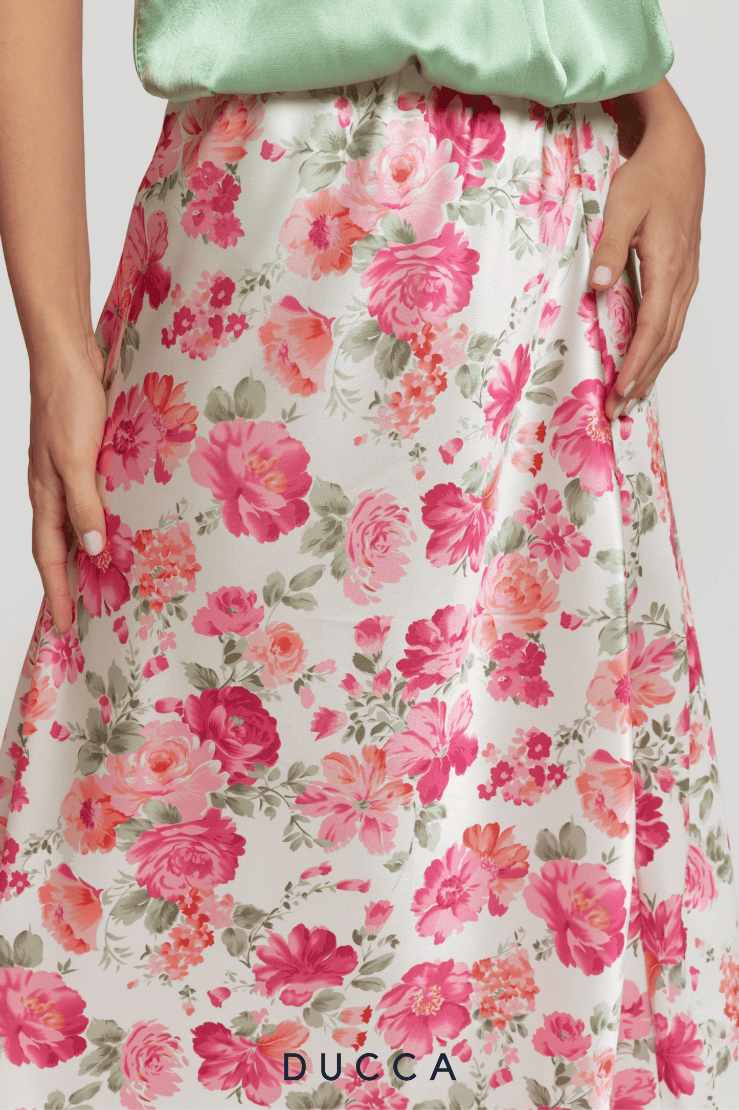 Falda Eclat de Satén Rosa - DUCCA Faldas S DUCCA