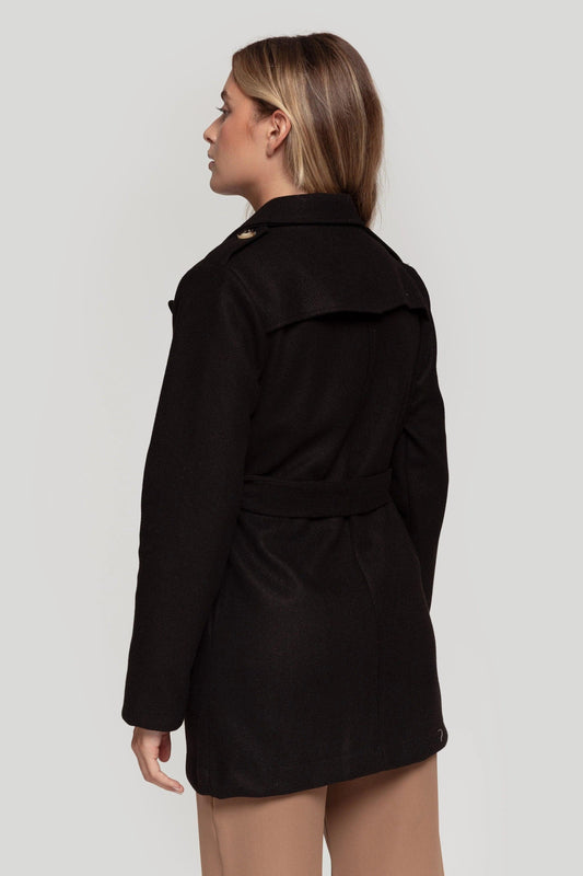 Abrigo Elegance Paño - DUCCA Abrigos Mujer Negro / S DUCCA