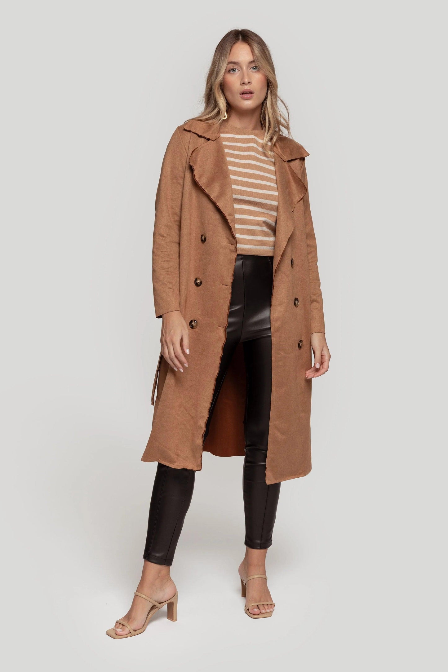 Abrigo Estilo Suede - DUCCA Abrigos Mujer S / Verde DUCCA