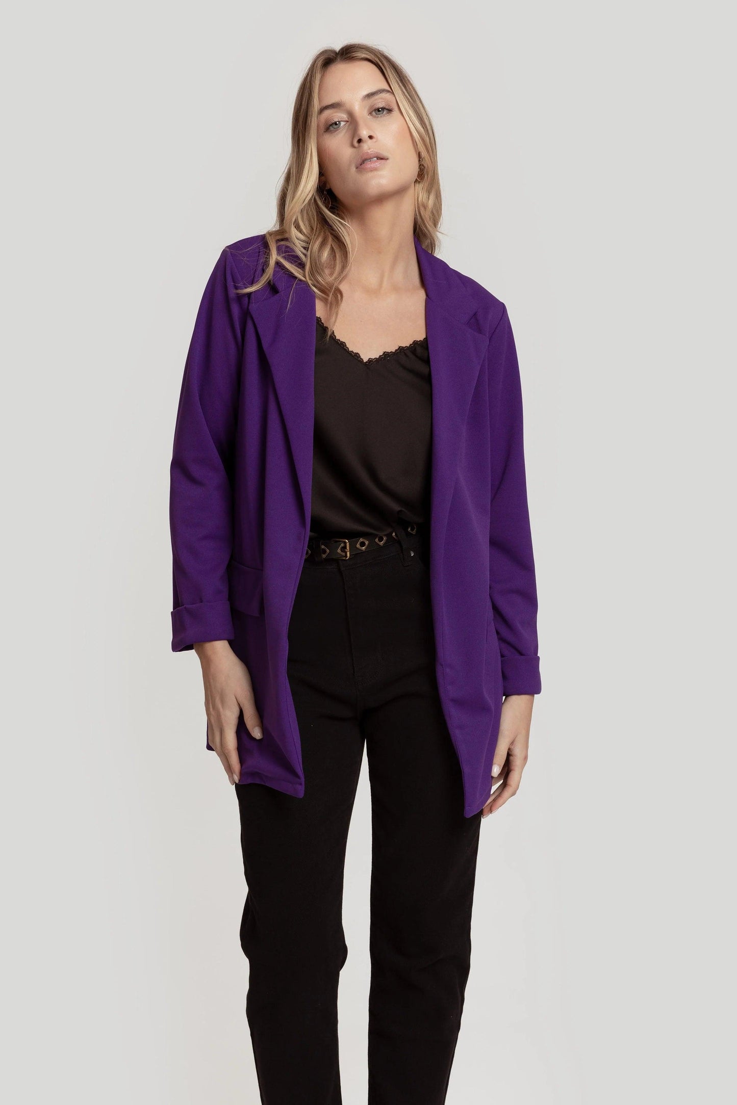 Blazer Elegancia Fluida - DUCCA Blazer Mujer S / Azul marino DUCCA
