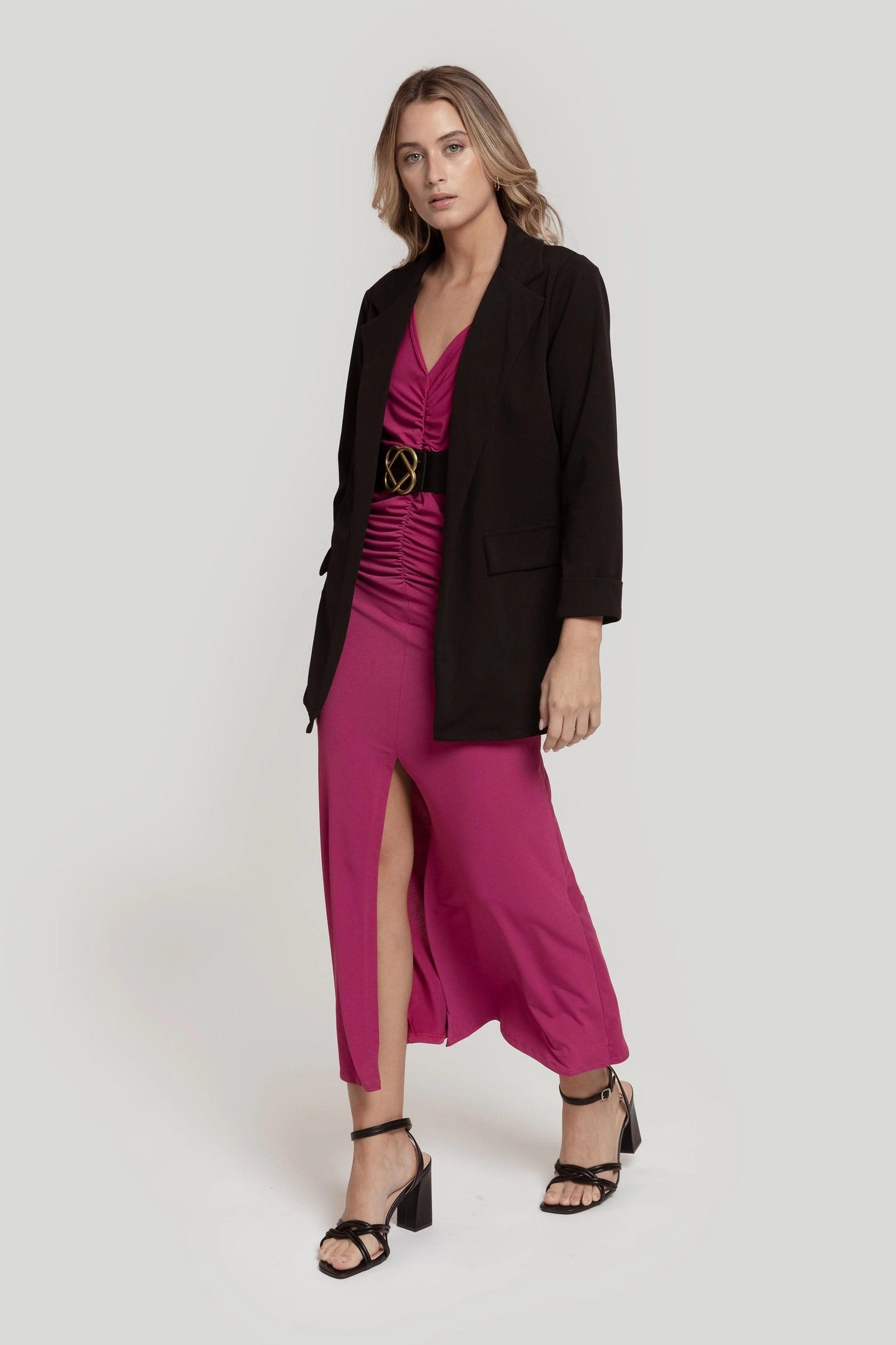 Blazer Elegancia Fluida - DUCCA Blazer Mujer S / Azul marino DUCCA