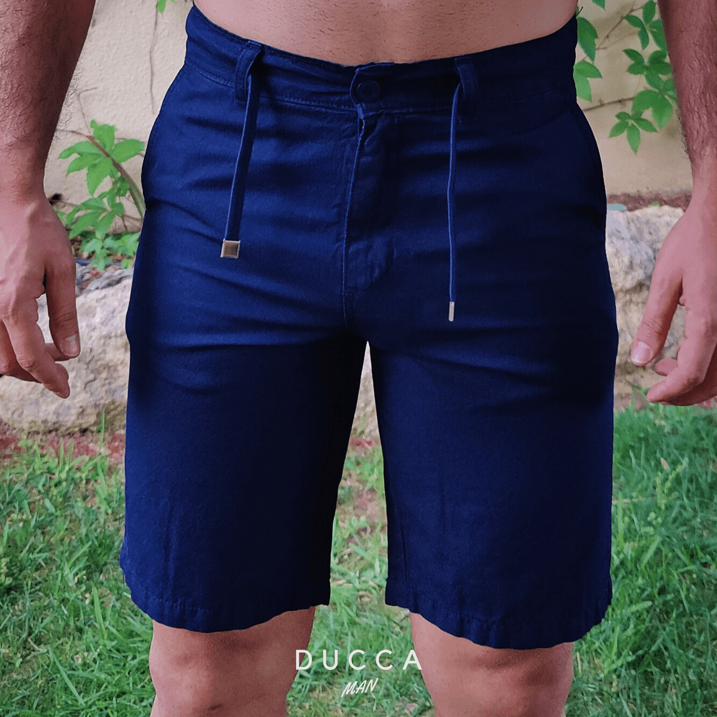 Bermuda Lino - DUCCA Pantalones Cortos 38 / Tostado DUCCA