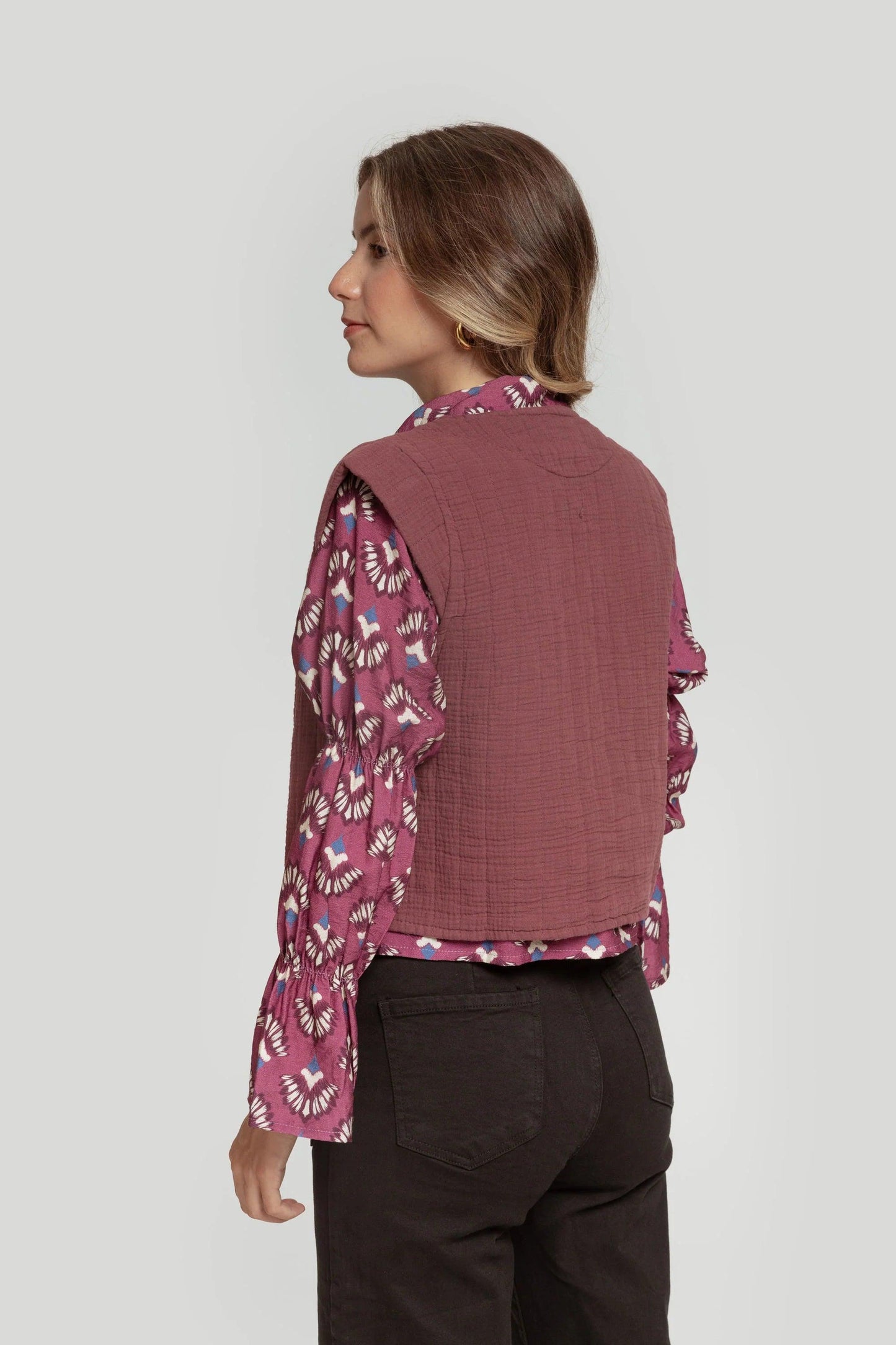 Chaleco Grazia Entalle - DUCCA Chaleco Mujer S / Azul DUCCA