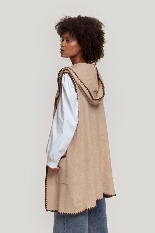 Chaleco Costuras Elegantes - DUCCA Chaleco Mujer Talla única DUCCA