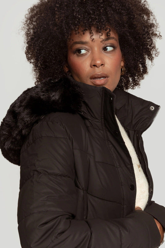 Abrigo Acolchado Impermeable - DUCCA Abrigos Mujer S / Negro DUCCA