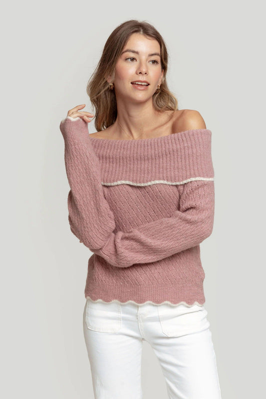 Jersey Grazia Trenzado - DUCCA Jersey Mujer S / Rosa DUCCA