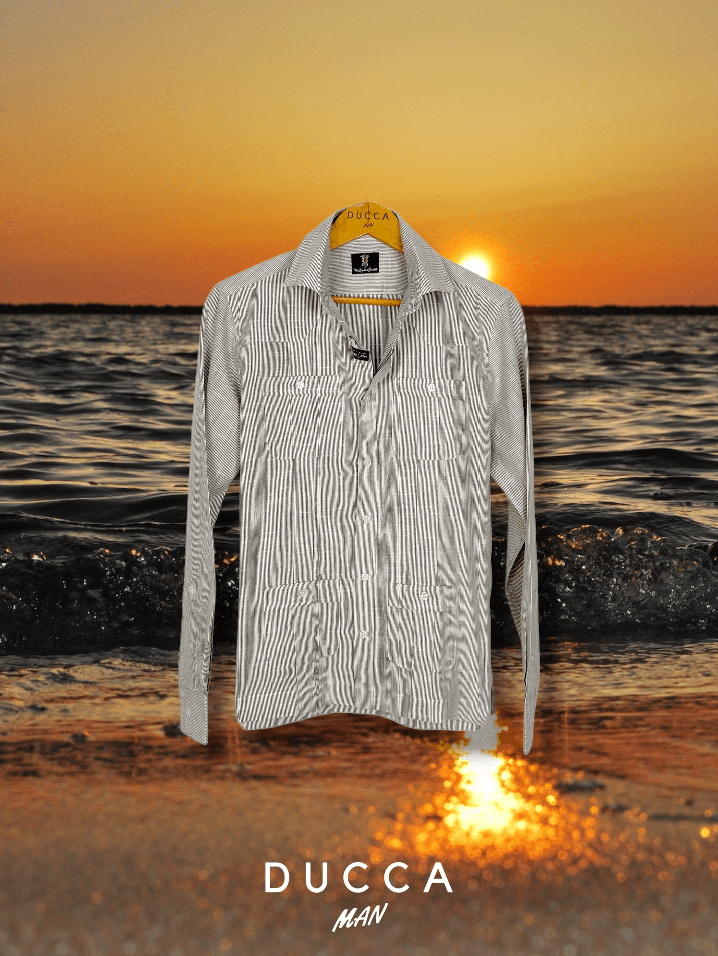 Guayabera London Rayas - DUCCA M / Verde DUCCA