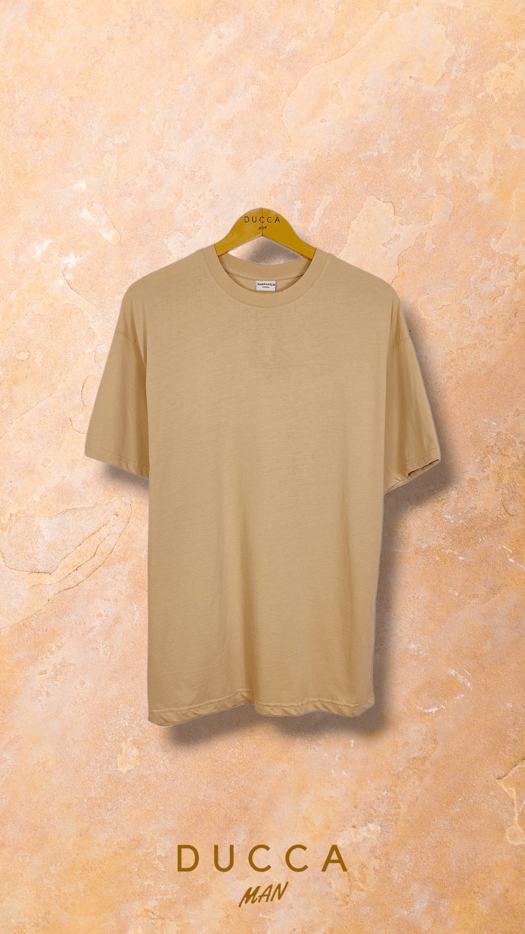 Camiseta Oversized Beige - DUCCA Camisetas Oversized S DUCCA
