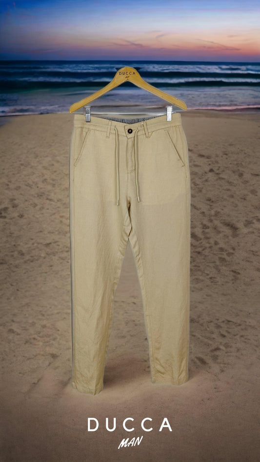 Pantalón Chino Lino - DUCCA 38 / Beige DUCCA