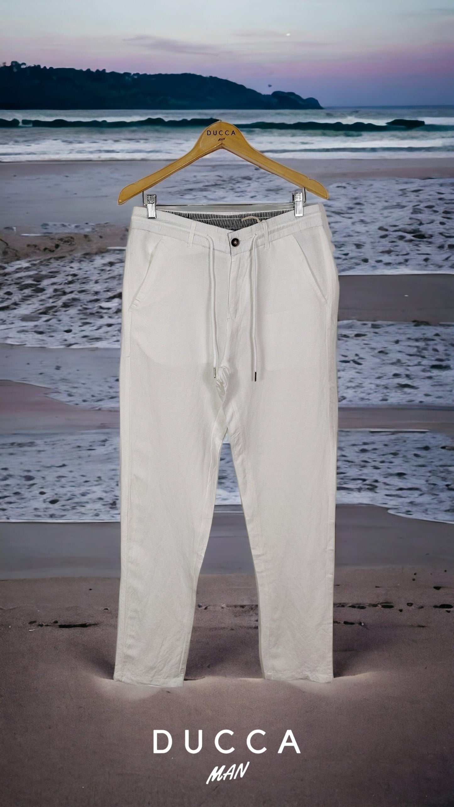 Pantalón Chino Lino - DUCCA 38 / Beige DUCCA
