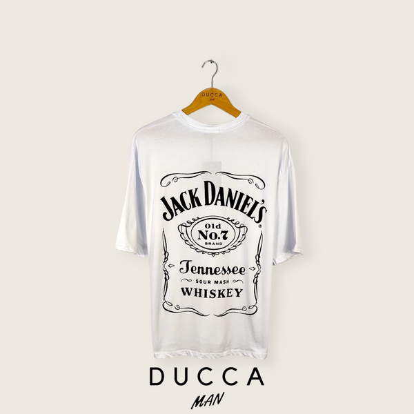 Camiseta Oversized Jack Daniels Blanca