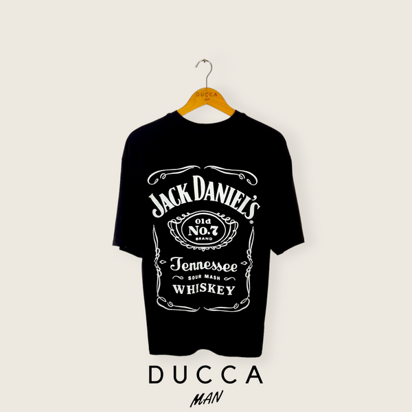 Camiseta Oversized Jack Daniels Negra