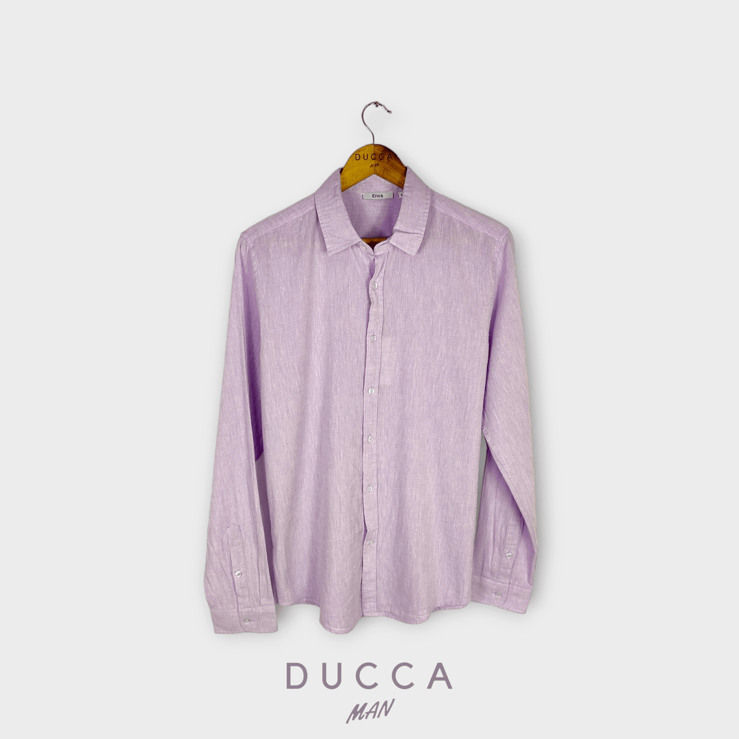 Camisa Linocotón - DUCCA Camisas Hombre Malva / S DUCCA
