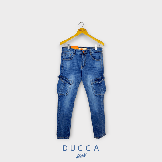 Vaquero Cargo Denim Outfitter - DUCCA Pantalones Hombre 38 DUCCA