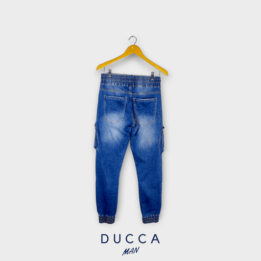 Vaquero Cargo Denim Trekker - DUCCA Pantalones Hombre 38 DUCCA