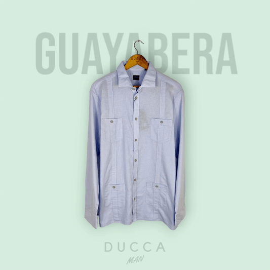 Guayabera Tropical Breeze - DUCCA Camisas Hombre Celeste / M DUCCA