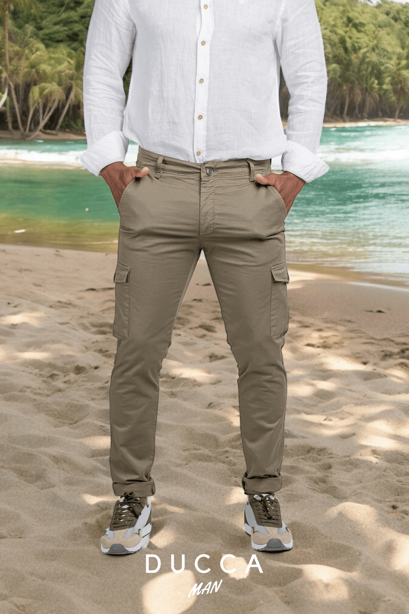 Pantalón Cargo French Bulldog - DUCCA Pantalones Cargo 38 / Piedra DUCCA