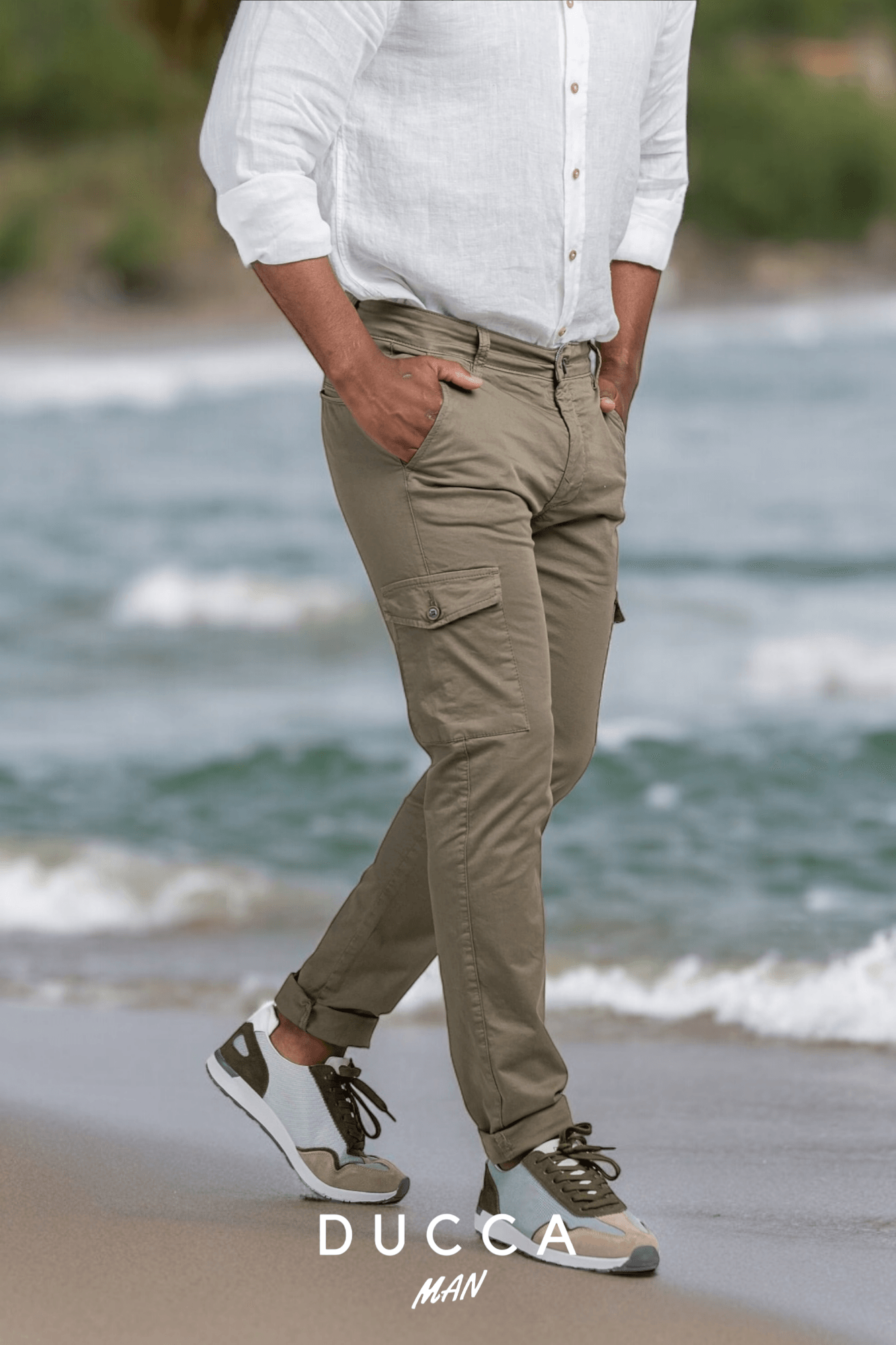 Pantalón Cargo French Bulldog - DUCCA Pantalones Cargo 38 / Piedra DUCCA