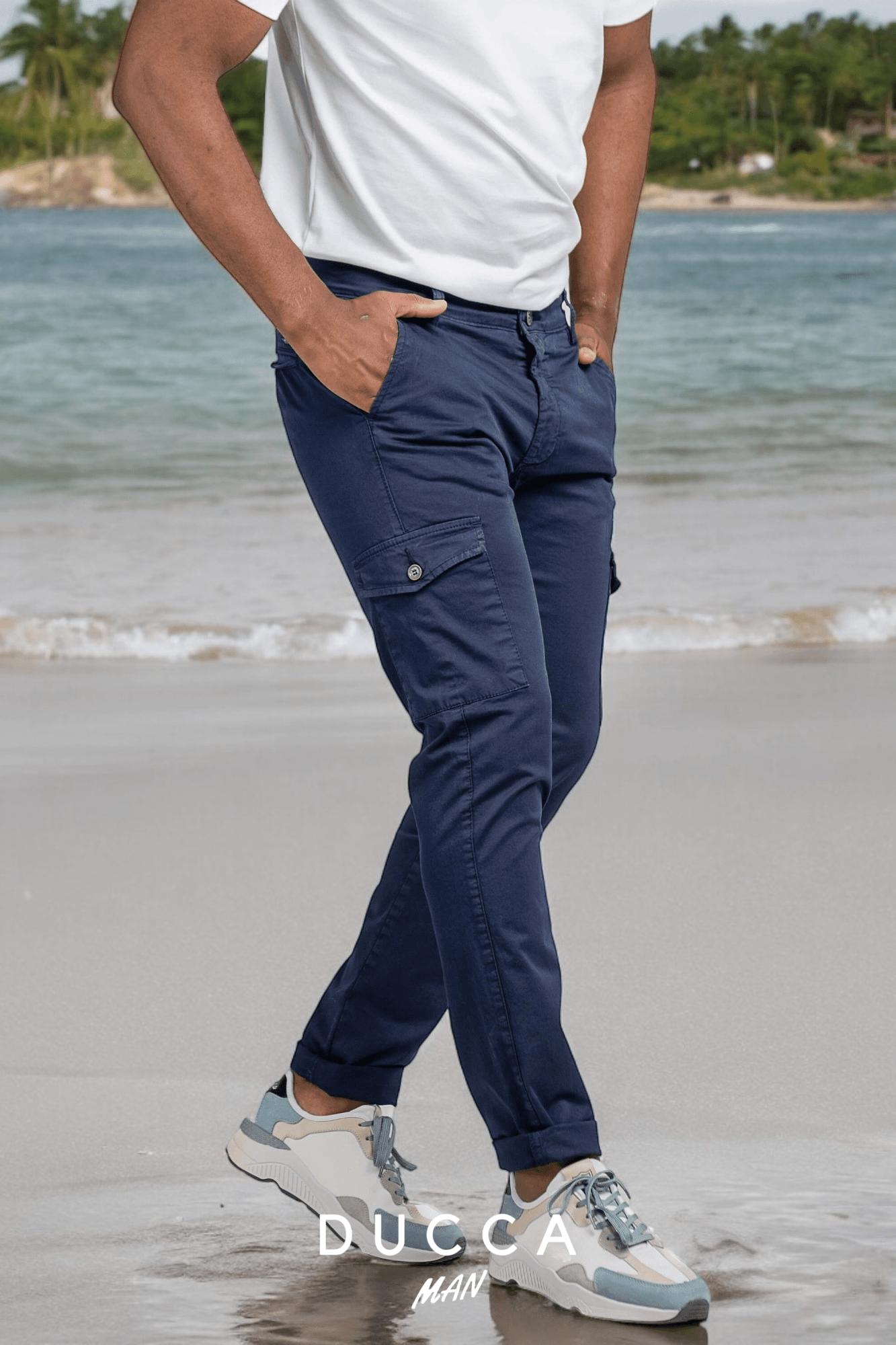 Pantalón Cargo French Bulldog - DUCCA Pantalones Cargo 38 / Piedra DUCCA