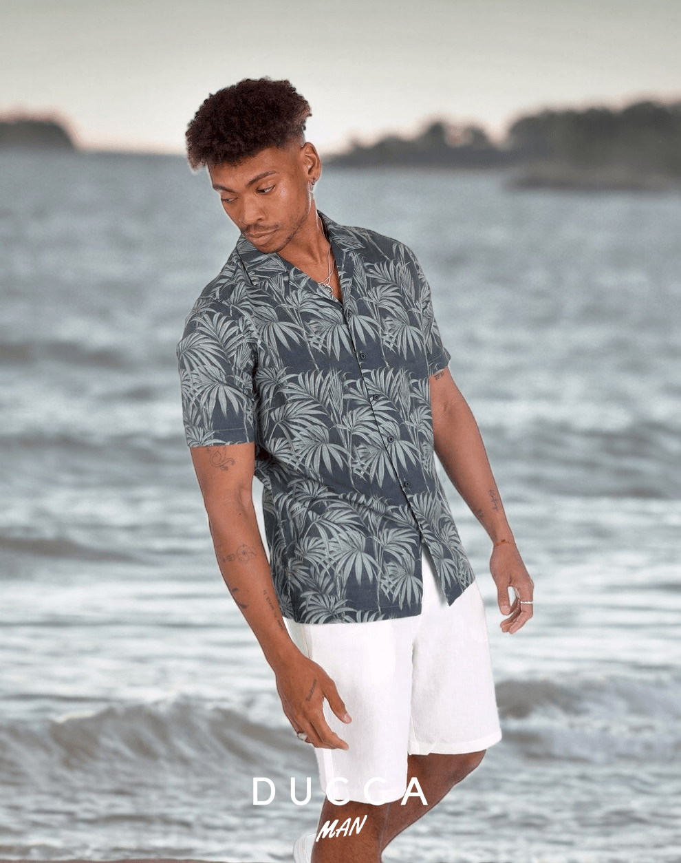 Camisa Hawaiana Hoja Marina - DUCCA S DUCCA