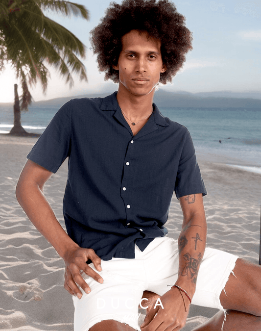 Camisa Azul Sereno - DUCCA Camisas Hawaianas S DUCCA