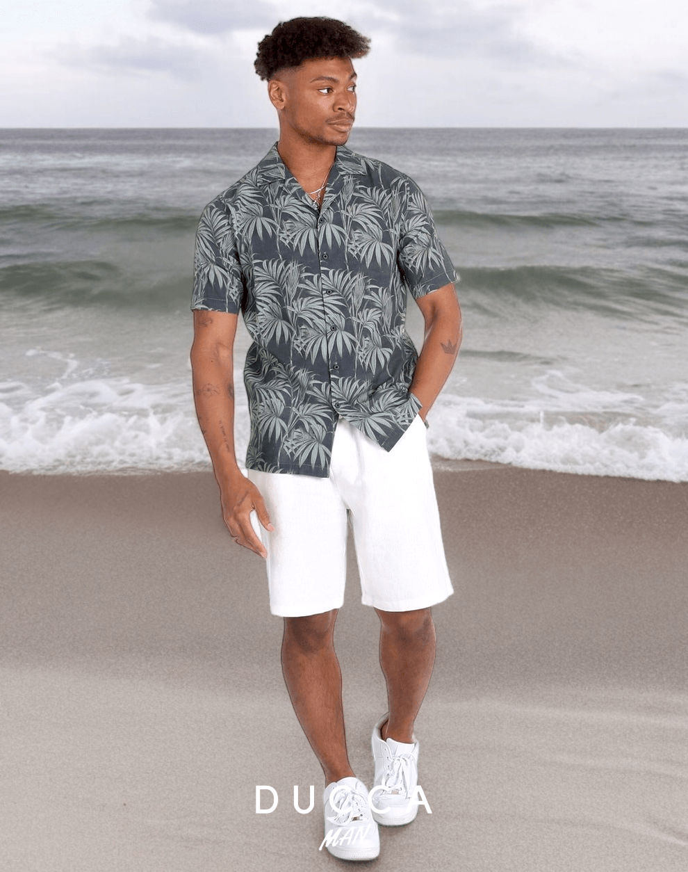 Camisa Hawaiana Hoja Marina - DUCCA S DUCCA