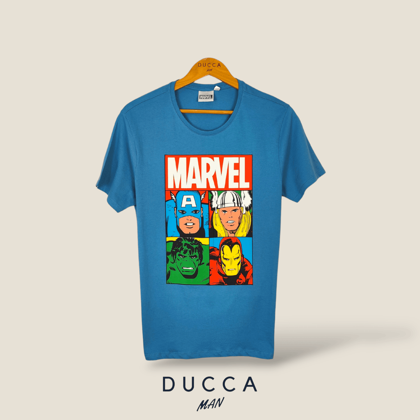 Camiseta Marvel Vengadores Celeste - DUCCA S DUCCA