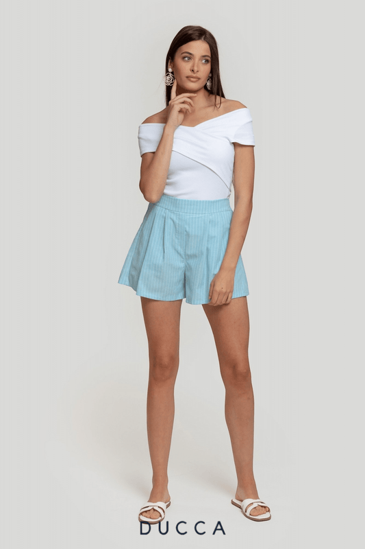 Short Armonías Print Celeste - DUCCA S DUCCA