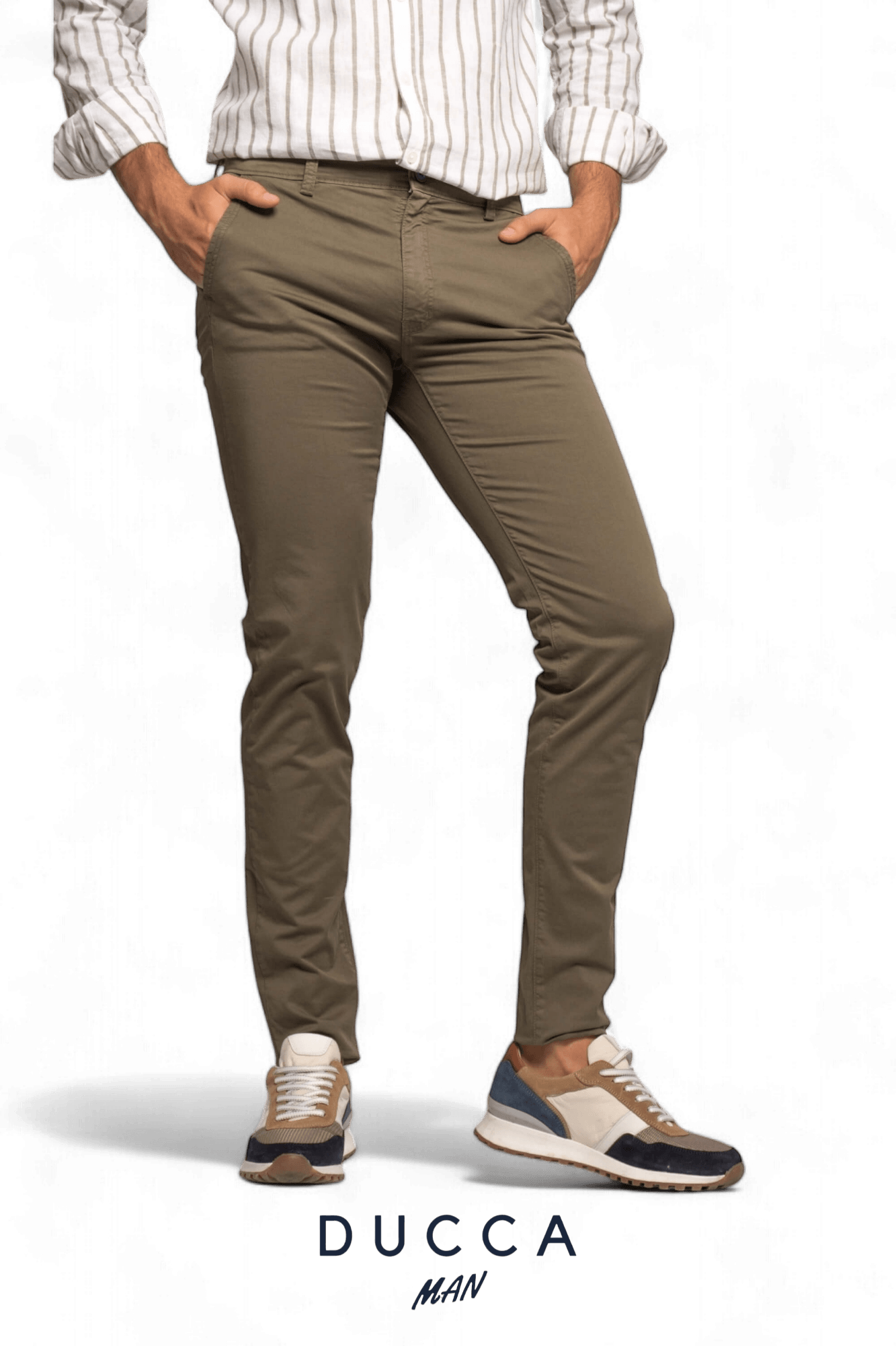 Pantalón Chino French Bulldog - DUCCA Pantalones Hombre 36 / Negro DUCCA