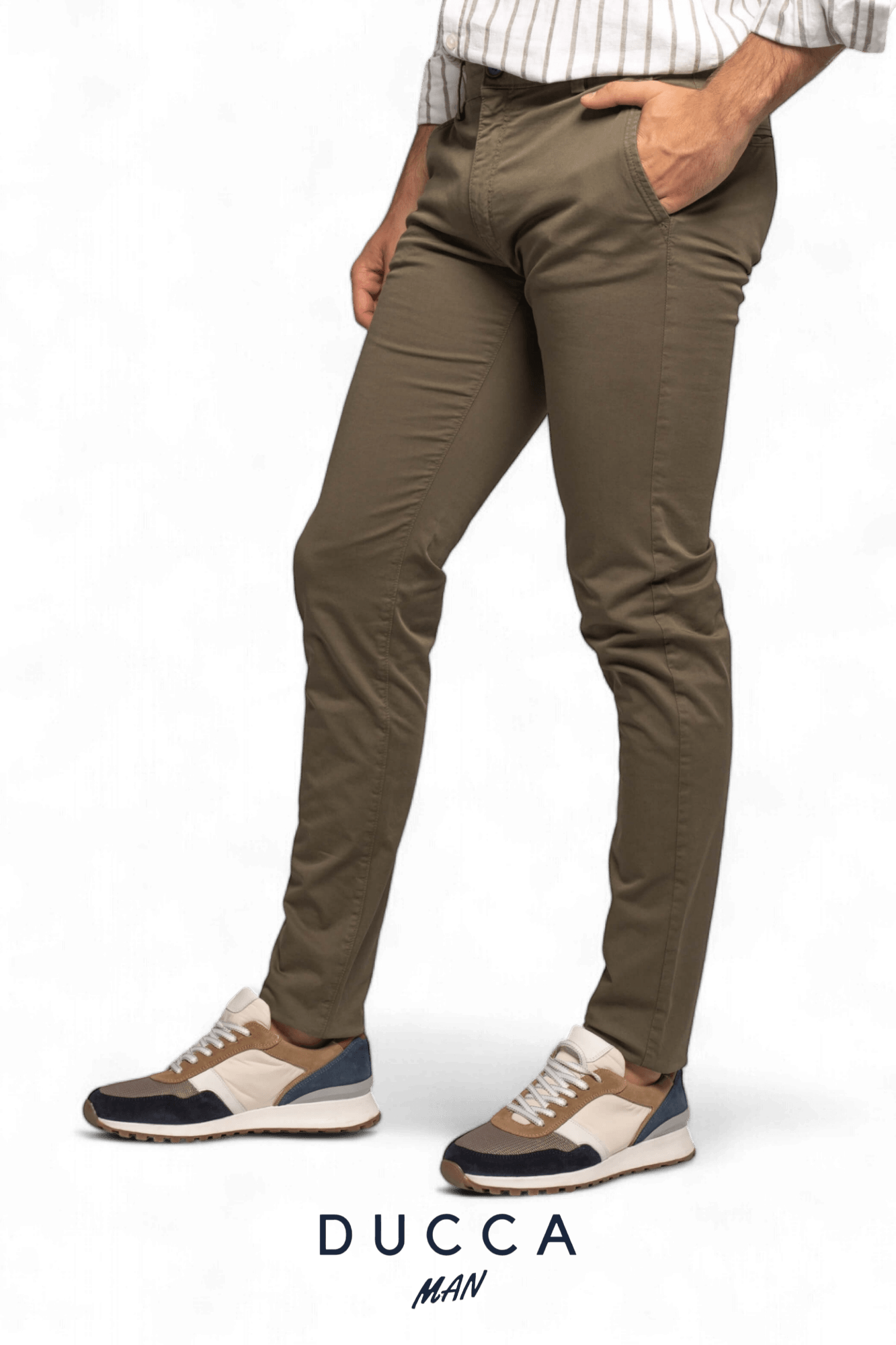 Pantalón Chino French Bulldog - DUCCA Pantalones Hombre 36 / Negro DUCCA