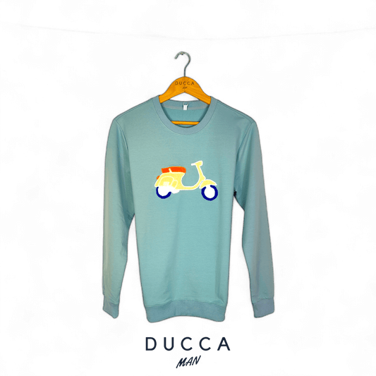 Sudadera Vespa - DUCCA Sudaderas Hombre M / Azul DUCCA
