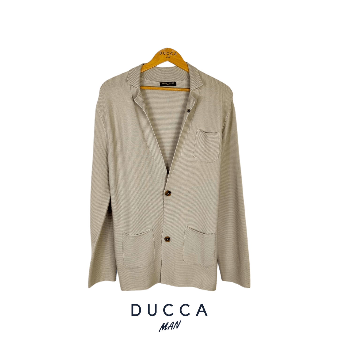 Cárdigan Confort en Punto - DUCCA Chaquetas Hombre S / Beige DUCCA