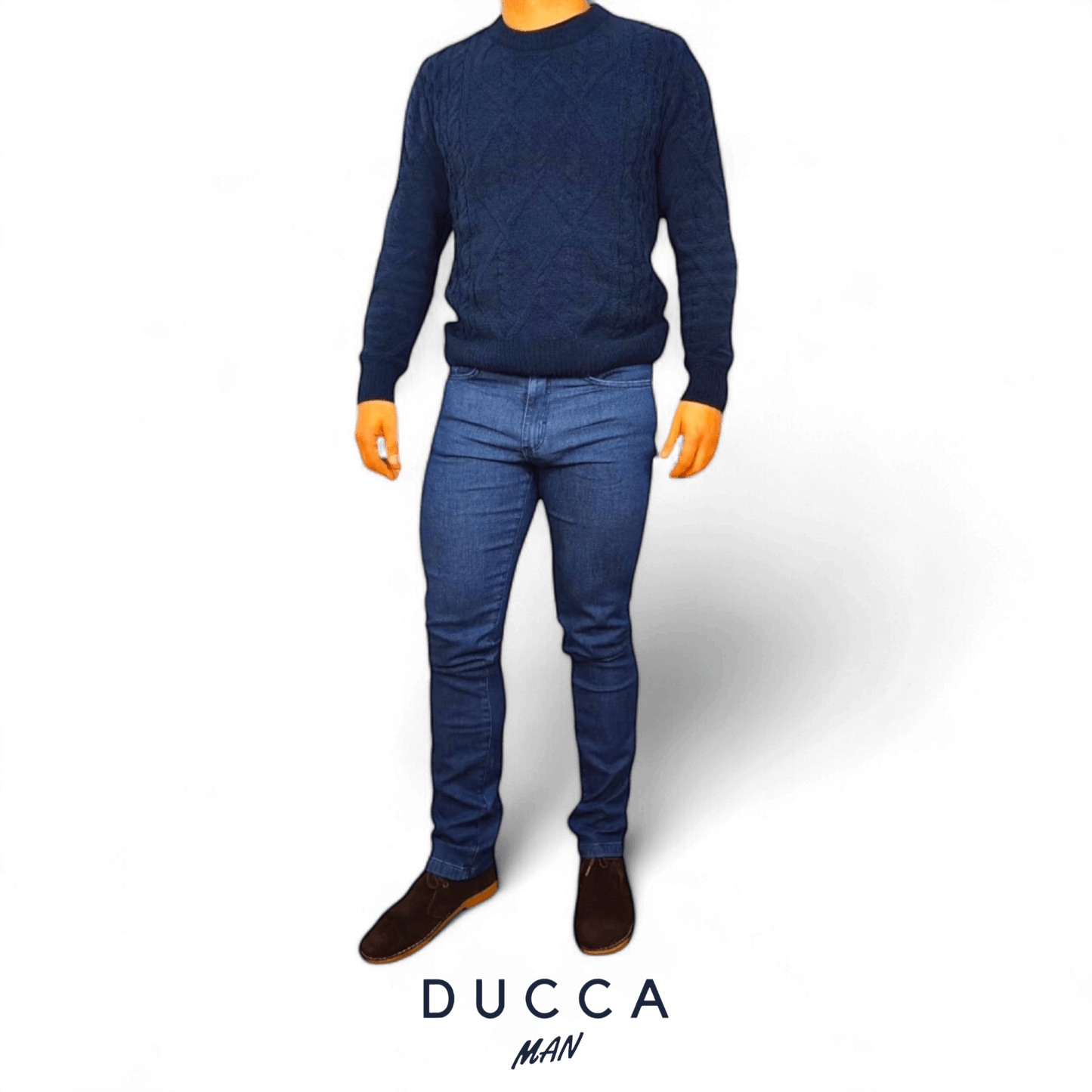 Pantalón Jean Estructura - DUCCA Pantalones Hombre 38 / Piedra DUCCA