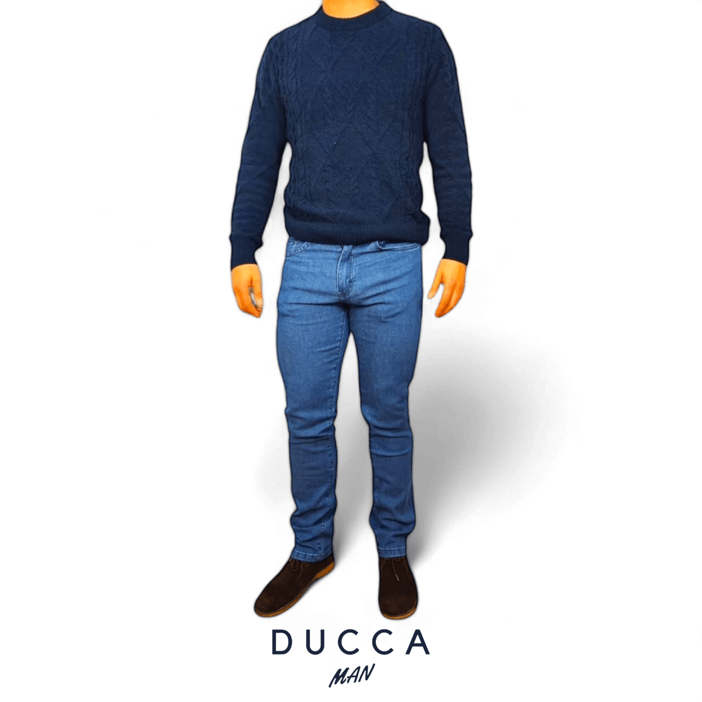 Pantalón Jean Estructura - DUCCA Pantalones Hombre 38 / Piedra DUCCA