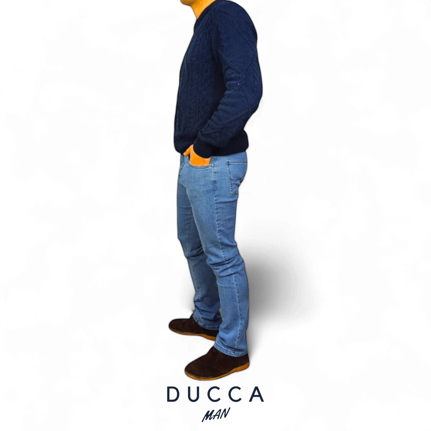 Pantalón Jean Estructura - DUCCA Pantalones Hombre 38 / Piedra DUCCA