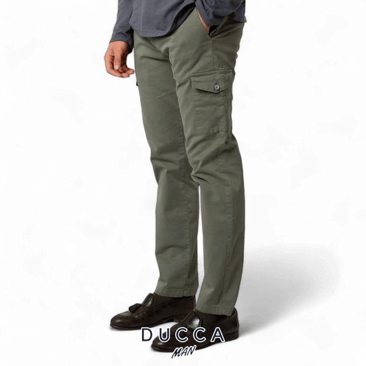 Pantalón Chino Cargo - DUCCA Pantalones Cargo 38 / Verde Caqui DUCCA